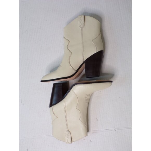 🆕PAIGE Porter Western Ankle Boot Bootie Bone White 8.5 - Picture 14 of 14